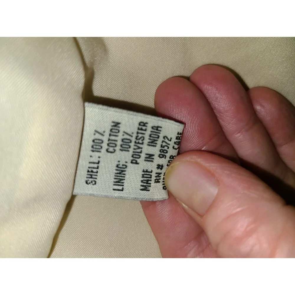 Vtg NWOT‎ Steve & Barry's Jimmy Dee Jacket Men's Size 2XL Ivory 100% Cotton